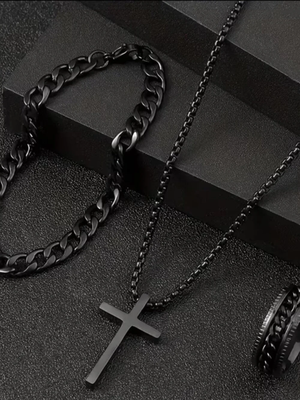 4pcs/set Men's Watch Jewelry Fashion Set